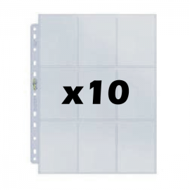 Feuilles classeur - Display 9-pocket silver x10