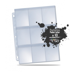 Feuilles classeur 9-pocket silver x10