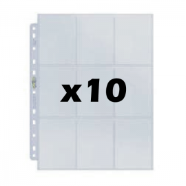 Feuilles classeur 9-pocket silver x10